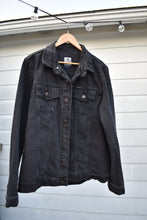 Load image into Gallery viewer, Sunset on a lake black jacket