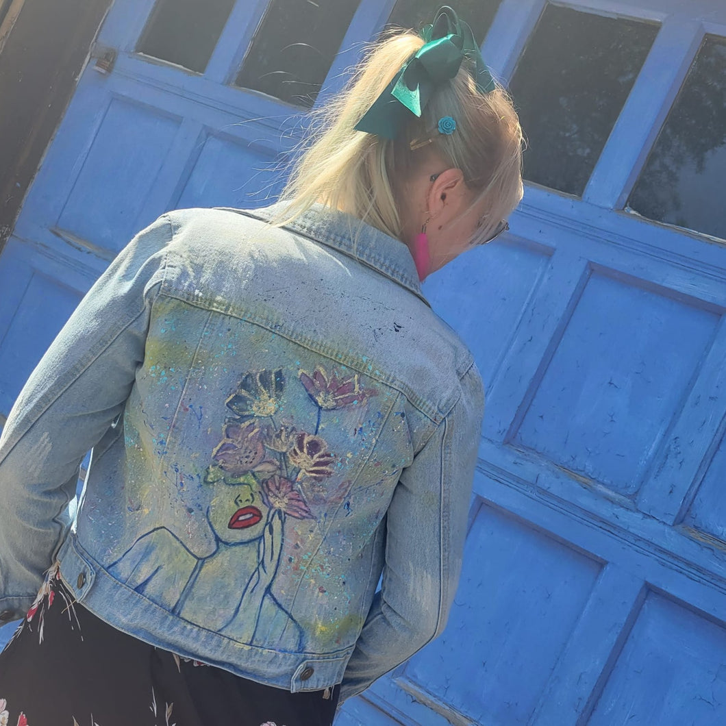 Hand painted Woman mind jacket